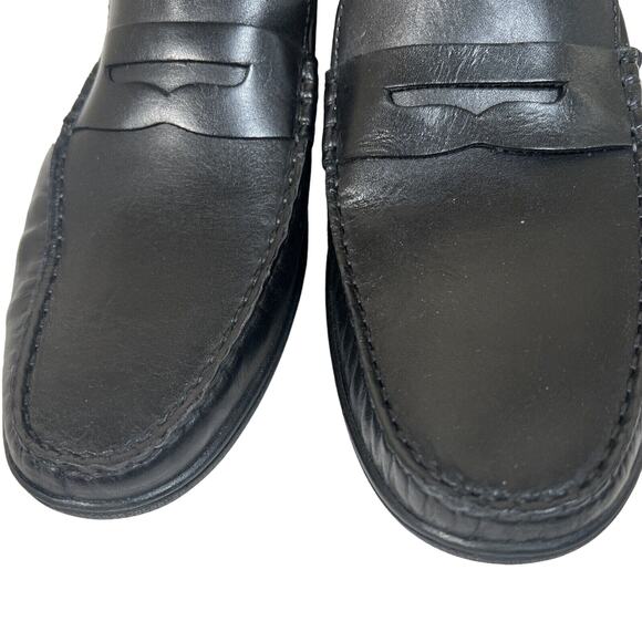 Johnson & Murphy Black Leather Loafers Size 8 1/2 main image 5